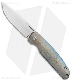 Pena Knives Custom Caballero Front Flipper Frame Lock Knife Mokuti (2.75" Satin)