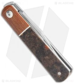 Pena Knives Custom Front Flipper Liner Lock Knife Barlow (2.875" Satin) -Blade Vault Pena Knives Custom FF LL Barlow Satin BHQ 112392 jr side