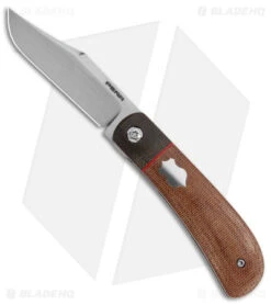 Pena Knives Custom Lanny's Clip Liner Lock Knife Natural Micarta (3" Satin)