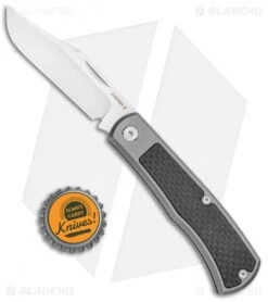 Pena Knives X-Series Production Slip Joint Bronco Carbon Fiber Ti (2.75" Satin) -Blade Vault Pena Knives Production SJ Bronco CF Ti Satin BHQ 102488 jr bottlecap