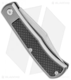 Pena Knives X-Series Production Slip Joint Bronco Carbon Fiber Ti (2.75" Satin) -Blade Vault Pena Knives Production SJ Bronco CF Ti Satin BHQ 102488 jr side