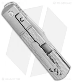 Pena Knives X-Series Barlow Front Flipper Knife - Jigged Titanium -Blade Vault Pena Knives X Series Barlow Front Flipper Knife Jigged Titanium BHQ 117613 LS Side