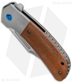 Blade Vault -Blade Vault Pena Knives X Series Lannys Clip Flipper Brown Canvas Micarta SW BHQ 89663 jr spine