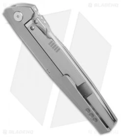 Rike Knife 1507S Kwaiken Flipper Plain Titanium (3.75" Bead Blast) -Blade Vault Rike Knife 1507S Kwaiken plain ti bb BHQ 72448 er side