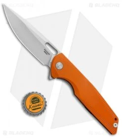 Rike Knife 802GO Frame Lock Knife Orange G-10 (3.8" Bead Blast) -Blade Vault Rike Knife 802GO FL Orange G 10 BB RK802GO BHQ 82846 jr bottlecap