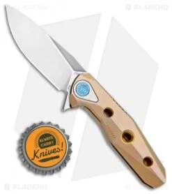 Rike Knife Thor4s Integral Frame Lock Flipper Knife Pink/Gold Ti **Floor Model -Blade Vault Rike Knife Thor4s Integral FL Pink Gold Ti BHQ 101388 jr bottlecap