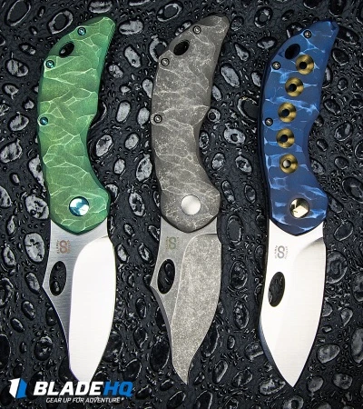 Olamic Cutlery Busker Semper Frame Lock Knife Green Seabed Ti (2.5" Satin) 5 Olamic Cutlery Busker Semper Frame Lock Knife Green Seabed Ti (2.5" Satin) - Image 5