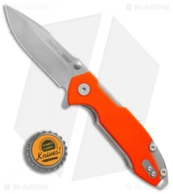 Viper Hinderer Storm Titanium Liner Lock Knife Orange G-10 (3" Satin M390) -Blade Vault Viper Hinderer Storm ti orange G10 satin BHQ 69094 er bottlecap