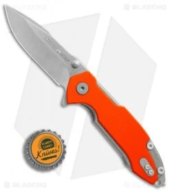 Viper Hinderer Storm Titanium Liner Lock Knife Orange G-10 (3" Stonewash M390) -Blade Vault Viper Hinderer Storm ti orange G10 sw BHQ 69110 er bottlecap