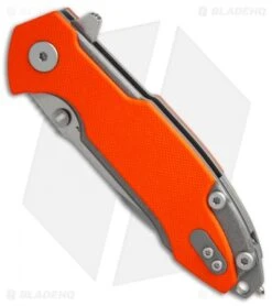 Viper Hinderer Storm Titanium Liner Lock Knife Orange G-10 (3" Stonewash M390) -Blade Vault Viper Hinderer Storm ti orange G10 sw BHQ 69110 er spine