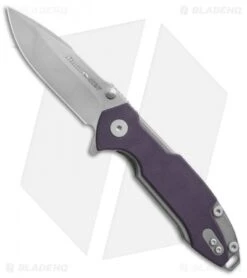 Viper Hinderer Storm Titanium Liner Lock Knife Purple G-10 (3" Satin M390)