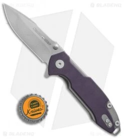 Viper Hinderer Storm Titanium Liner Lock Knife Purple G-10 (3" Satin M390) -Blade Vault Viper Hinderer Storm ti purple G10 satin BHQ 69096 er bottlecap