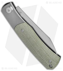 Viper Knives Hug Slip Joint Knife Green Canvas Micarta (3" Satin) V5992CG -Blade Vault Viper Knives Hug Green Canvas Sheath Satin BHQ 137021 jr side