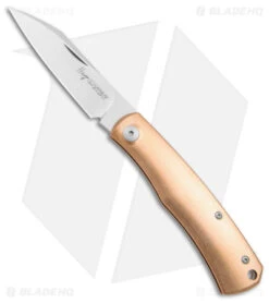 Viper Knives Hug Slip Joint Knife Sandblasted Bronze W/ Sheath (3" Satin)