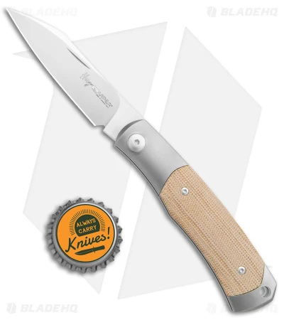 Viper Knives Hug Slip Joint Knife Natural Micarta (3.1" Satin M390) 5 Viper Knives Hug Slip Joint Knife Natural Micarta (3.1" Satin M390) - Image 5