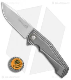 Viper Knives Larius Flipper Liner Lock Knife Titanium (3.3" Stonewash) V5960TI -Blade Vault Viper Knives Larius Ti sw BHQ 72111 er bottlecap