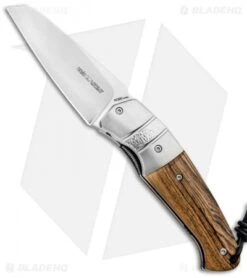 Viper Knives Novis Front Flipper Knife Bocote Wood/Ti Bolster (3" Satin)