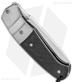 Viper Knives Novis Front Flipper Knife Carbon Fiber/Ti Bolster (3" Satin) -Blade Vault Viper Knives Novis Bolstered FF CF V5974FC BHQ 92697 jr side