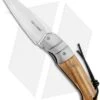 Viper Knives Novis Front Flipper Knife Olive Wood/Ti Bolster (3" Satin)