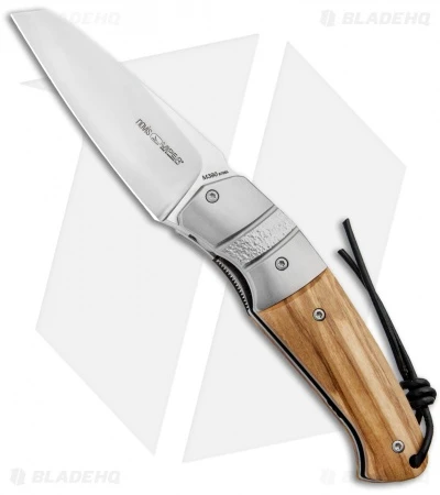 Viper Knives Novis Front Flipper Knife Olive Wood/Ti Bolster (3" Satin) 1 Viper Knives Novis Front Flipper Knife Olive Wood/Ti Bolster (3" Satin)