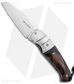 Viper Knives Novis Front Flipper Knife Zircote Wood/Ti Bolster (3" Satin)