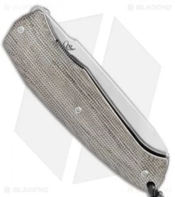 Viper Knives Novis Front Flipper Knife Green Canvas Micarta (3" Satin) -Blade Vault Viper Knives Novis Front Flipper Knife Green Canvas Micarta 3 Satin BHQ 86714 LS Side