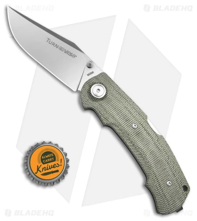 Viper Knives Turn Lockback Knife Green Canvas Micarta (3" Satin) V5988CG 4 Viper Knives Turn Lockback Knife Green Canvas Micarta (3" Satin) V5988CG - Image 4