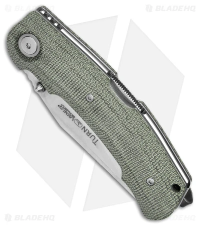 Viper Knives Turn Lockback Knife Green Canvas Micarta (3" Satin) V5988CG 2 Viper Knives Turn Lockback Knife Green Canvas Micarta (3" Satin) V5988CG - Image 2