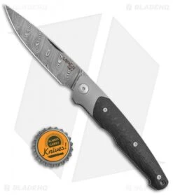 Viper Knives Voxnaes Key Slip Joint Knife Ti/Carbon Fiber (3.25" Damascus) -Blade Vault Viper Knives Voxnaes Key SJ Ti CF Damascus VA5978FC BHQ 103613 jr bottlecap