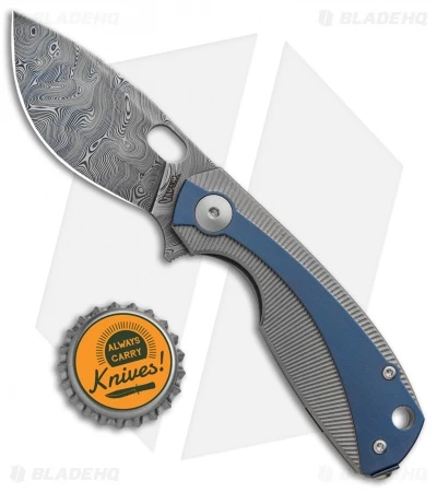 Viper Knives Voxnaes Lille Knife Blue Ti (2.5" Damascus) VA5964TIBL 4 Viper Knives Voxnaes Lille Knife Blue Ti (2.5" Damascus) VA5964TIBL - Image 4