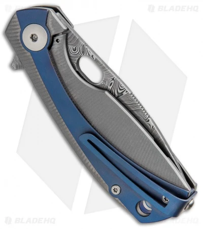 Viper Knives Voxnaes Lille Knife Blue Ti (2.5" Damascus) VA5964TIBL 3 Viper Knives Voxnaes Lille Knife Blue Ti (2.5" Damascus) VA5964TIBL - Image 3