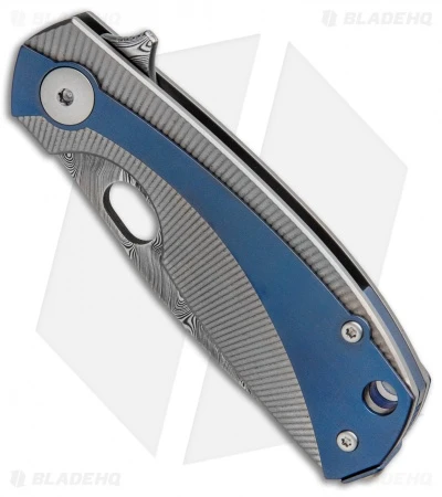 Viper Knives Voxnaes Lille Knife Blue Ti (2.5" Damascus) VA5964TIBL 2 Viper Knives Voxnaes Lille Knife Blue Ti (2.5" Damascus) VA5964TIBL - Image 2