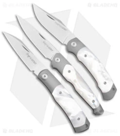 Viper Knives Mother Of Pearl Collection Slip Joint Knife Set MOP Ti (3" Satin)