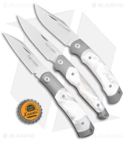 Viper Knives Mother Of Pearl Collection Slip Joint Knife Set MOP Ti (3" Satin) -Blade Vault Viper Mother of Pearl Collection BHQ 178732 jr bottlecap