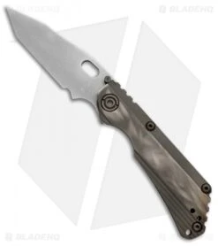 Duane Dwyer Custom SnG Tanto Knife Gold/Brown Hologram Ti (3.5" Gunmetal)