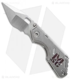 Mick Strider Custom Stub Compound Tanto Knife Skull Ano (3.25" Satin/SW) MSC
