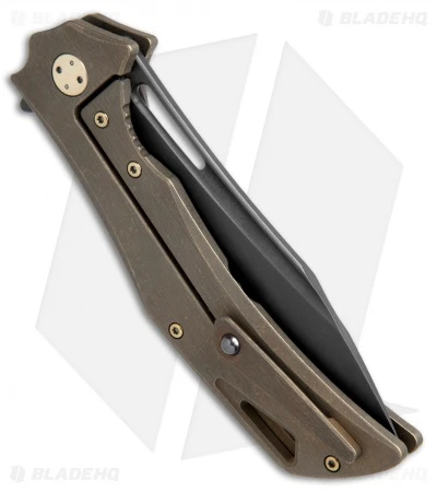 Olamic Cutlery Swish Frame Lock Knife Kinetic Earth Ti (3.75" Black PVD) 3 Olamic Cutlery Swish Frame Lock Knife Kinetic Earth Ti (3.75" Black PVD) - Image 3