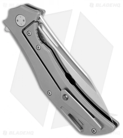 Olamic Cutlery Swish Flipper Frame Lock Knife Titanium (3.75" Satin) 3 Olamic Cutlery Swish Flipper Frame Lock Knife Titanium (3.75" Satin) - Image 3
