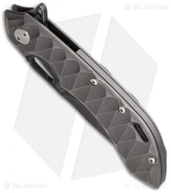 Olamic Wayfarer 247 Frame Lock Knife Sculpted Bronzed Titanium (3.5" Black PVD) -Blade Vault olamic cutlery w247 sculpted pvd sw bottom cm