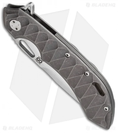 Olamic Wayfarer 247 Frame Lock Knife Sculpted Bronzed Titanium (3.5" Satin) 3 Olamic Wayfarer 247 Frame Lock Knife Sculpted Bronzed Titanium (3.5" Satin) - Image 3
