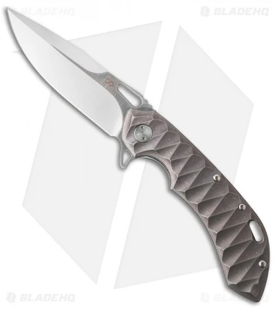 Olamic Wayfarer 247 Frame Lock Knife Sculpted Bronzed Titanium (3.5" Satin) 1 Olamic Wayfarer 247 Frame Lock Knife Sculpted Bronzed Titanium (3.5" Satin)