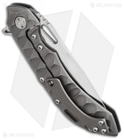 Olamic Wayfarer 247 Frame Lock Knife Sculpted Bronzed Titanium (3.5" Satin) 2 Olamic Wayfarer 247 Frame Lock Knife Sculpted Bronzed Titanium (3.5" Satin) - Image 2