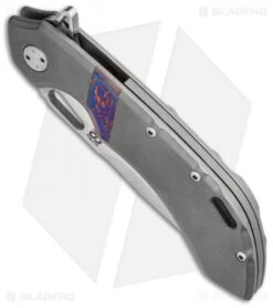 Olamic Wayfarer 247 Frame Lock Knife Titanium W/ Timascus Inlay (3.5" Satin) -Blade Vault olamic cutlery w247 timascus inlay clip bottom cm