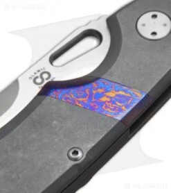 Olamic Wayfarer 247 Frame Lock Knife Titanium W/ Timascus Inlay (3.5" Satin) -Blade Vault olamic cutlery w247 timascus inlay clip inlay cm