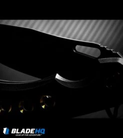 Olamic Wayfarer 247 Frame Lock Knife PVD Stonewash Ti Gold Holes (3.5" Black SW) -Blade Vault olamic cutlery wayfarer 247 pvd gold holes blksw BHQ 52134 dl