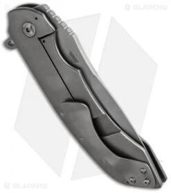 Olamic Cutlery Wayfarer Flipper Knife Full Ti W/Skull (4" Matte) 5 Olamic Cutlery Wayfarer Flipper Knife Full Ti W/Skull (4" Matte) -Blade Vault olamic cutlery wayfarer bb ti skull side cm