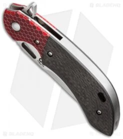 Olamic Cutlery Wayfarer Compact Flipper Knife Red C-Tek/CF (3.5" Satin) -Blade Vault olamic cutlery wayfarer compact wc225 bottom cm