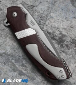 Olamic Cutlery Wayfarer Flipper Knife Red Micarta (4" Acid SW) W943 -Blade Vault olamic cutlery wayfarer red micarta acid sw BHQ 37875 er side