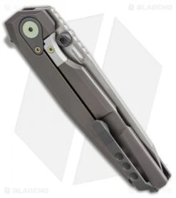 Rike Knife Thor2 Integral Framelock Flipper Dark Gray Titanium (3.7" Bead Blast) -Blade Vault rike knife thor2 gray ti bb dark gray BHQ 50203 er side