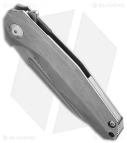 Rike Knife 1504A Framelock Flipper Knife Gray Titanium (3.75" Stonewash) 5 Rike Knife 1504A Framelock Flipper Knife Gray Titanium (3.75" Stonewash) -Blade Vault rike knives 1504b ti bottom cm